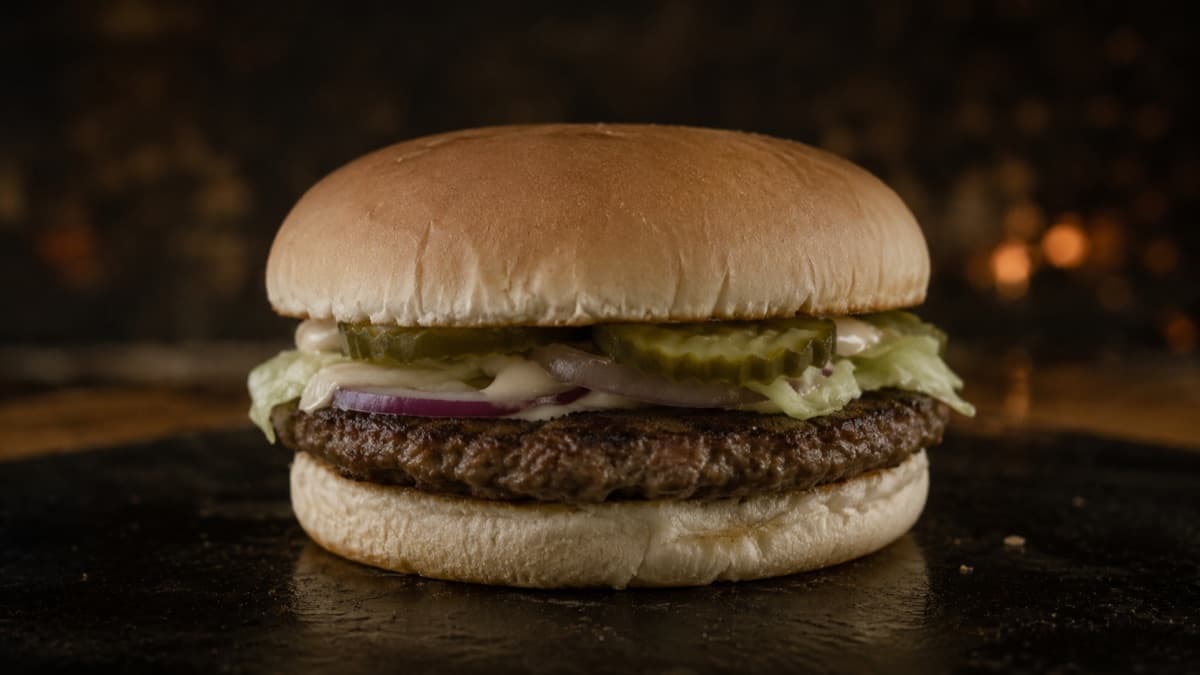 Burger simple, photo terne